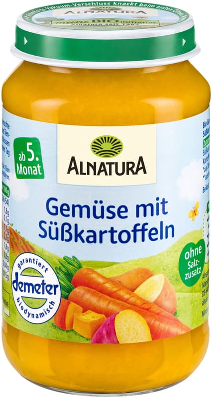 Alnatura ECO Meniu cu legume si cartof dulce, de la 5 luni