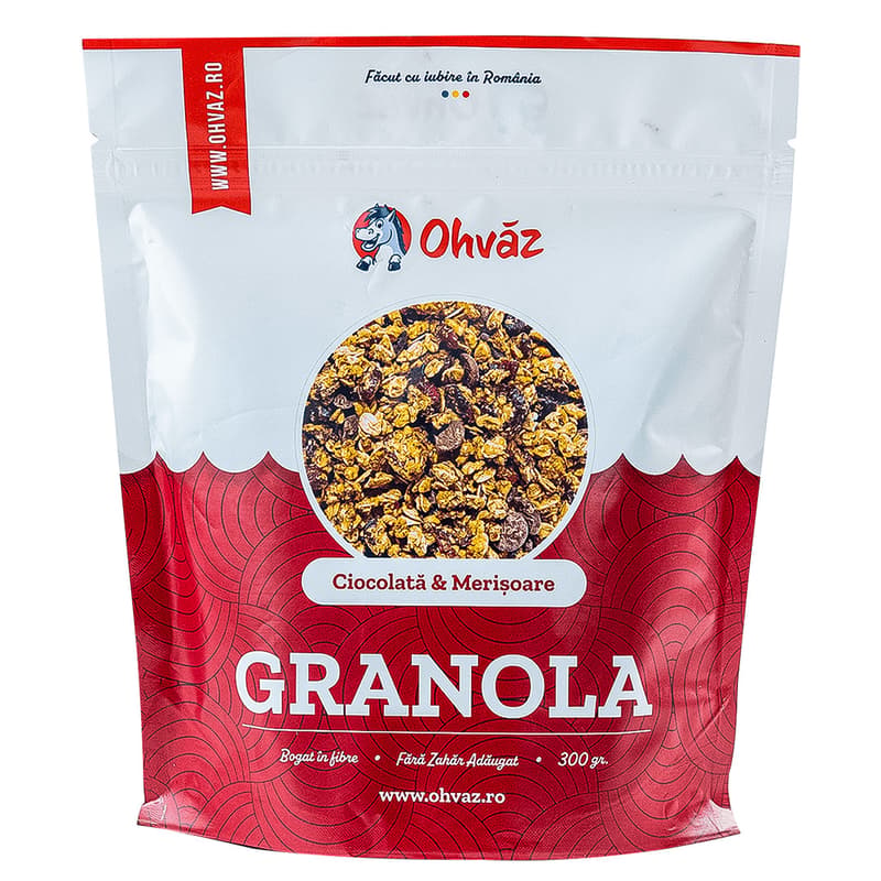Ohvaz Granola cu ciocolata si merisoare
