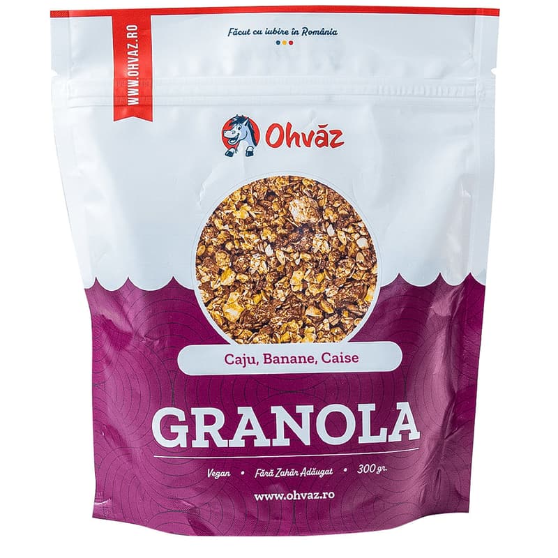 Ohvaz Granola cu caju, banane si caise