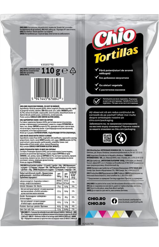 Chio Tortillas nacho cheese