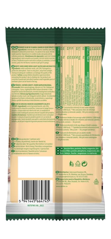 Nutline Sunflower Seeds White Lightly Salted