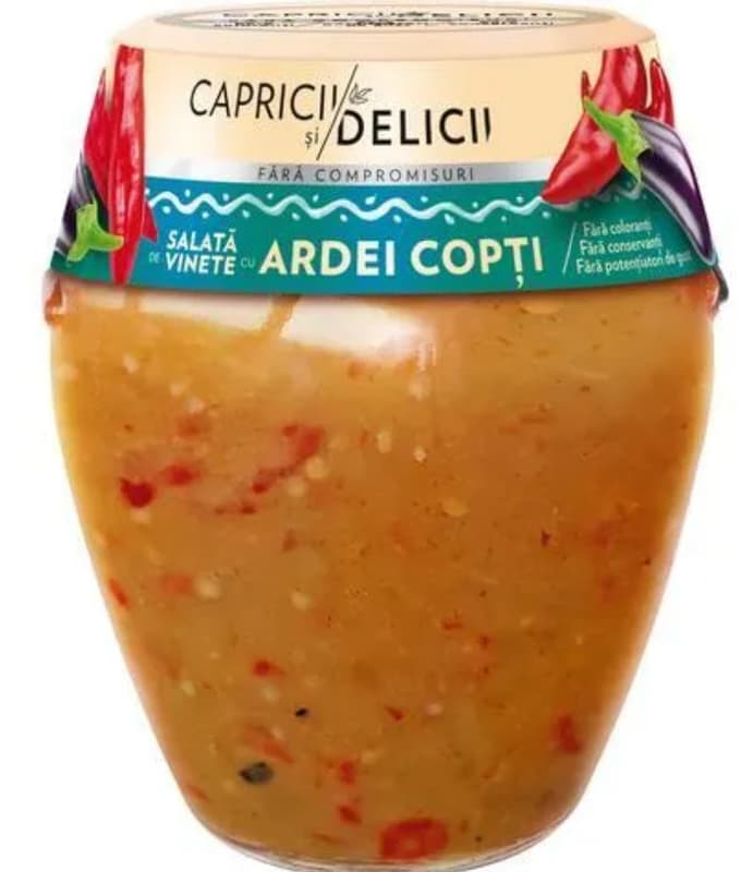 Capricii si Delicii Salata de vinete cu ardei copti