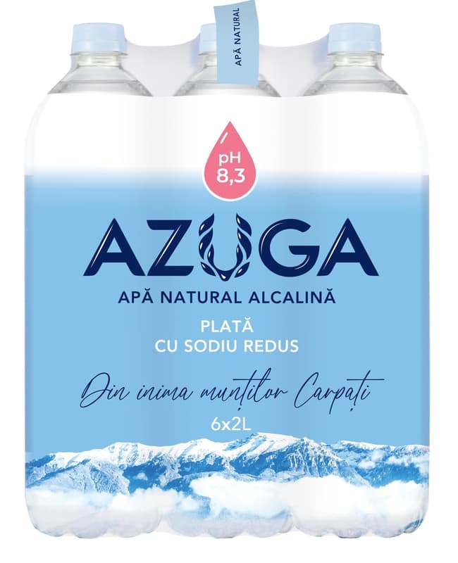Azuga Apa natural alcalina plata (6x2l)