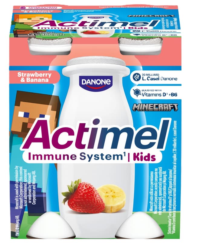 Actimel Actikids capsuni si banane (4x100g)