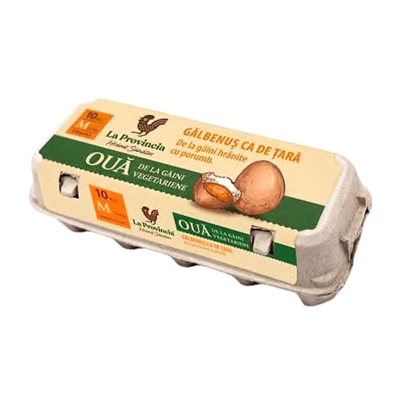 LA PROVINCIA 10 Oua cod2, marime M de la gaini hranite cu porumb