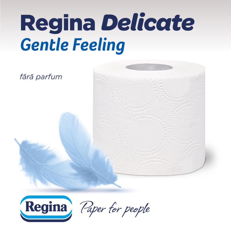 Regina Delicate Gentle Hartia igienica, 8 role, 3 straturi