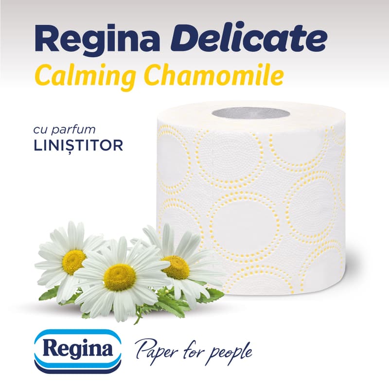 Regina Delicate Chamomile Toilet Paper, 8 rolls, 3-ply