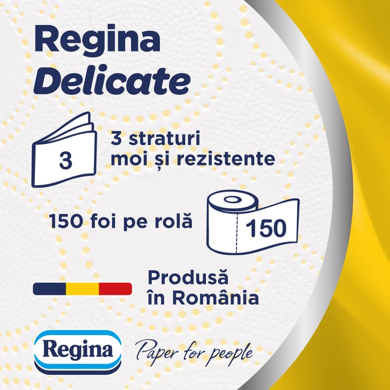 Regina Delicate Chamomile Toilet Paper, 8 rolls, 3-ply