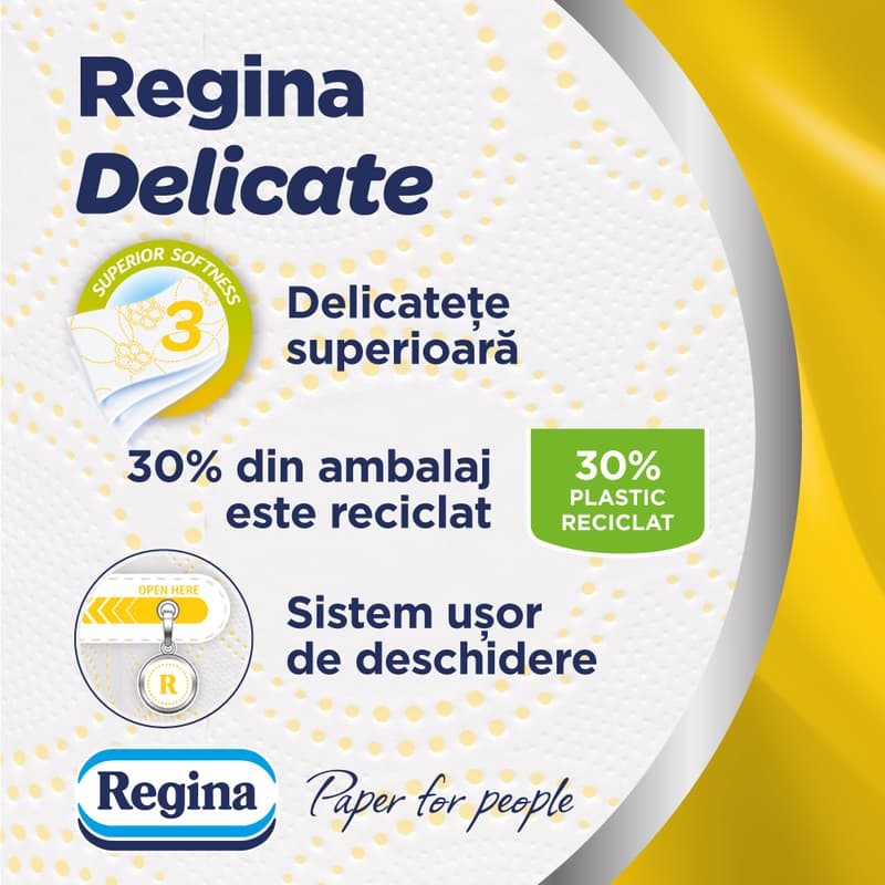 Regina Delicate Chamomile Toilet Paper, 8 rolls, 3-ply