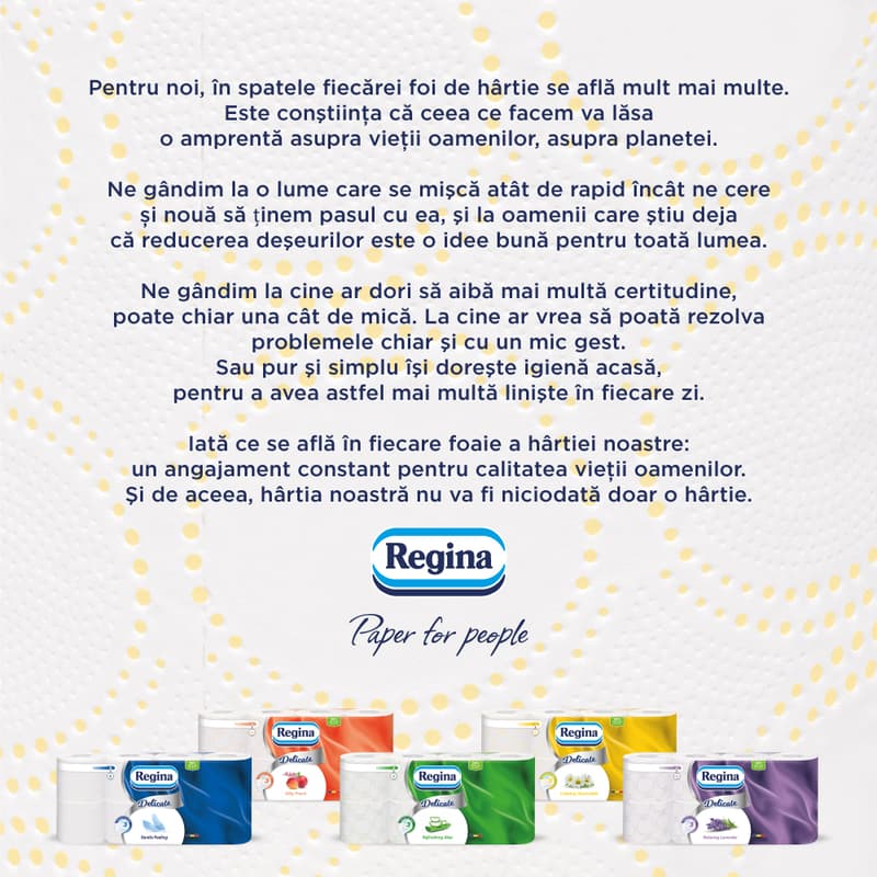 Regina Delicate Chamomile Toilet Paper, 8 rolls, 3-ply