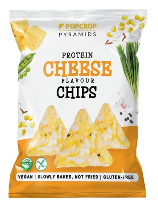 Popcrop Chipsuri cu proteina de mazare si aroma de branza si ceapa