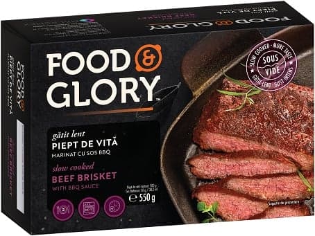 FOOD & GLORY Piept de vita marinat cu sos bbq gatit lent