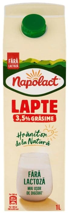 Napolact Lapte fara lactoza 3.5% grasime cutie