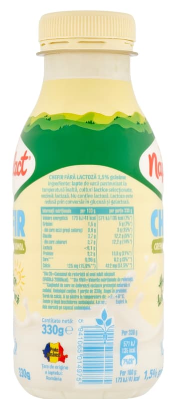 Napolact Chefir fara lactoza 1.5% grasime PET