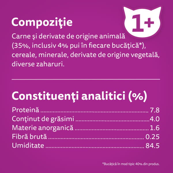 Whiskas hrana umeda pentru pisici adulte, cu pui in aspic 85g