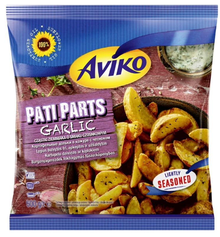 Aviko Cartofi in coaja condimentati cu usturoi