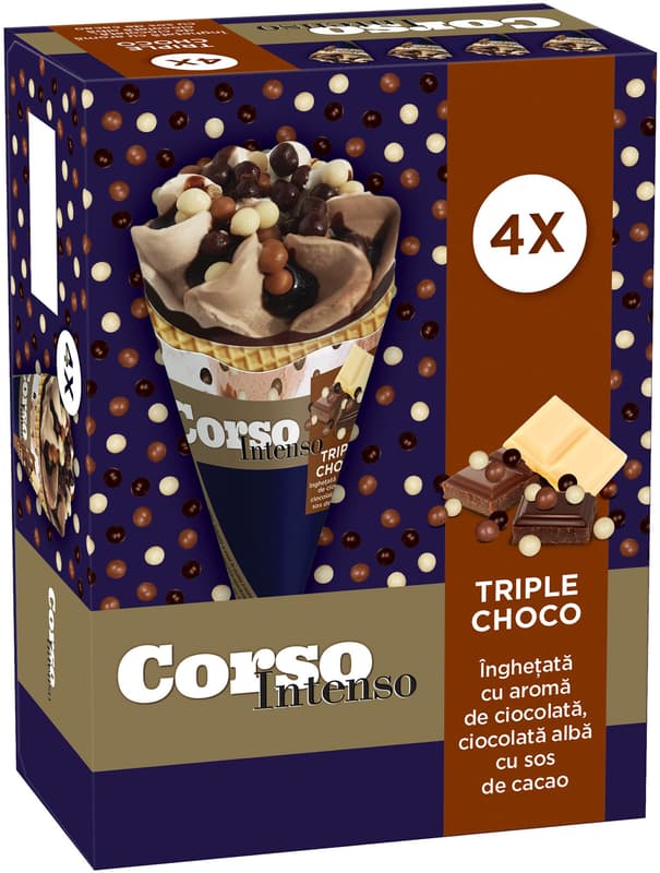 Corso Inghetata Intenso triple choco triple 4X110ml