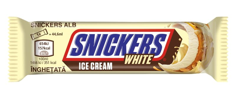 Snickers Inghetata white baton