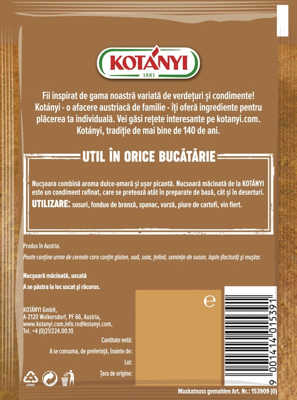 Kotanyi Nutmeg, ground