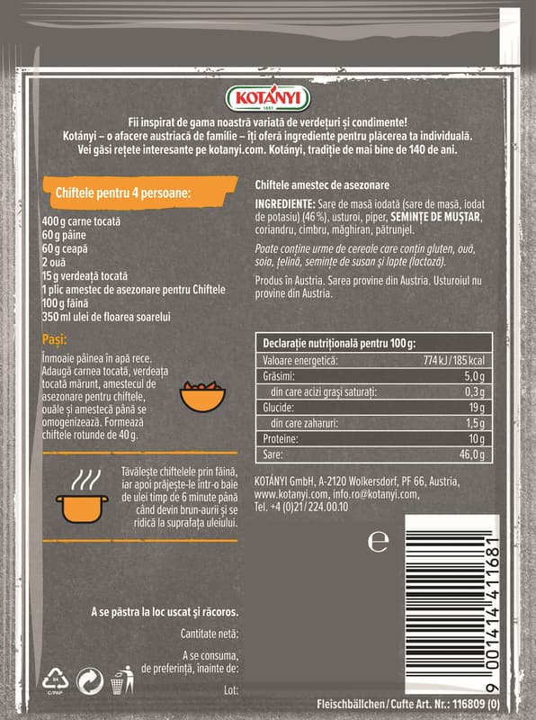 Kotanyi Meatball Seasoning Mix