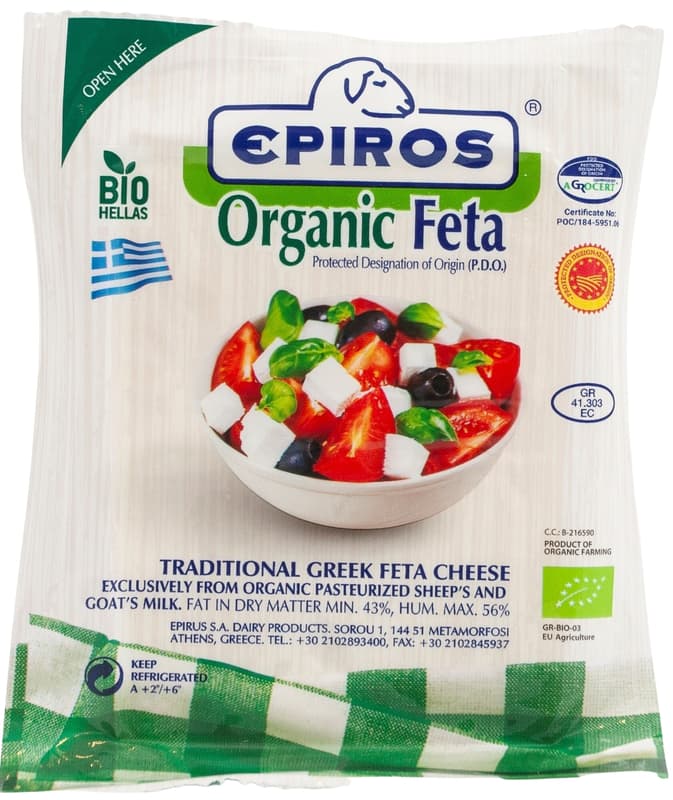 Epiros ECO Feta din lapte de oaie si capra 43% DOP