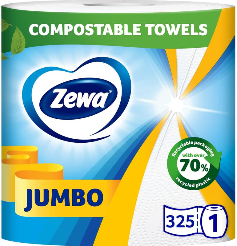 Zewa Prosoape de hartie Jumbo, 2 straturi, 1 rola, 325 foi