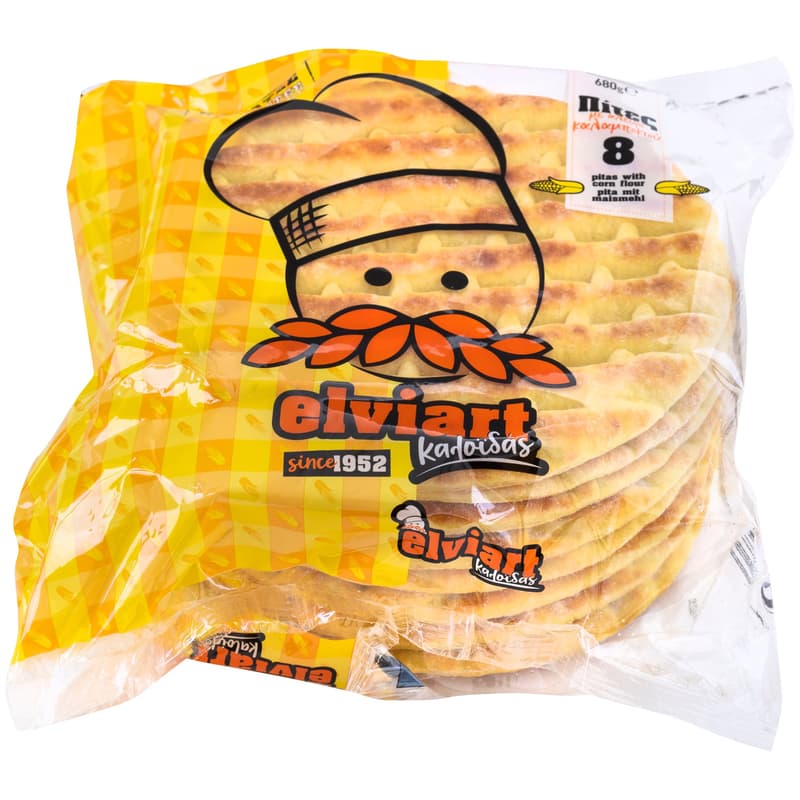 Elviart Pita greceasca cu porumb congelata cu diametrul de 16.5cm