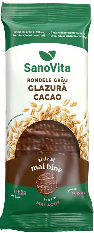 Sanovita Wheat Rounds with Cocoa Glaze