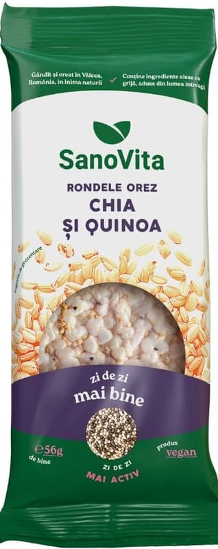 Sanovita Rondele din orez cu super seminte chia si quinoa