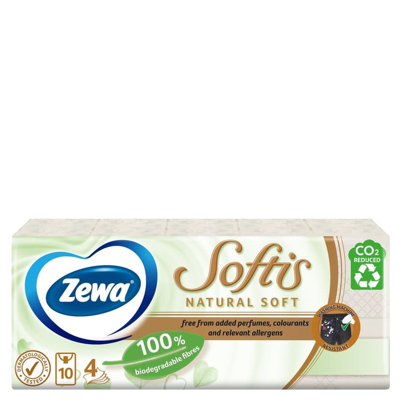 Zewa Servetele nazale Softis Natural Soft, 4 straturi