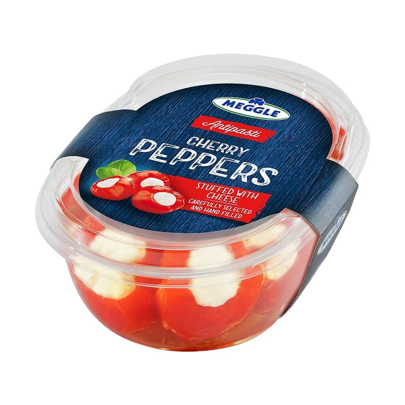 MEGGLE Antipasti Ardei rosii picanti cu crema de branza