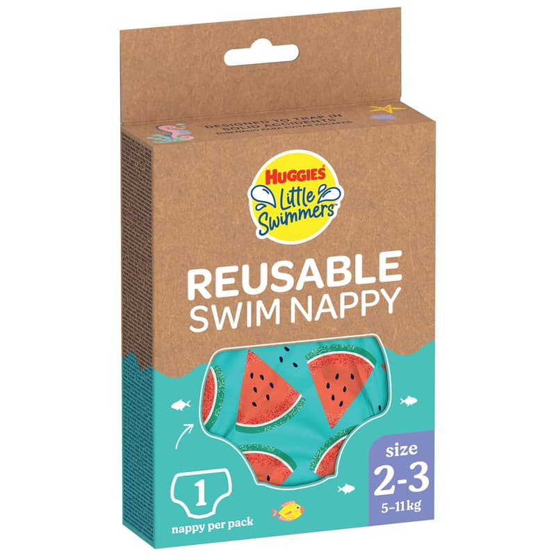 Scutece Huggies LS chilotei pentru baie refolosibili (nr 2-3), Watermelon