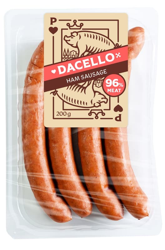 Dacello crenvursti de porc 96% carne
