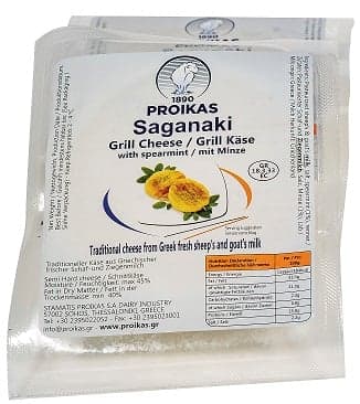 PROIKAS Saganaki Cheese with Mint, Sliced