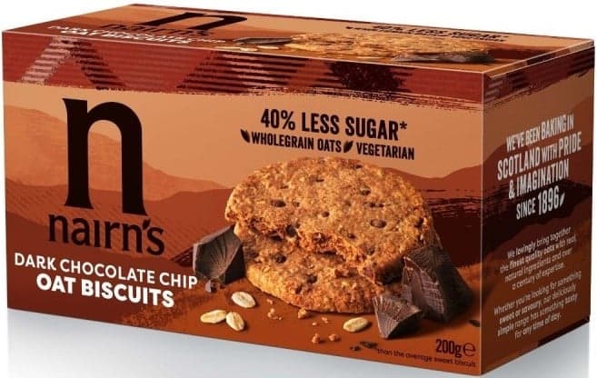 Nairn's Biscuiti din ovaz integral cu ciocolata