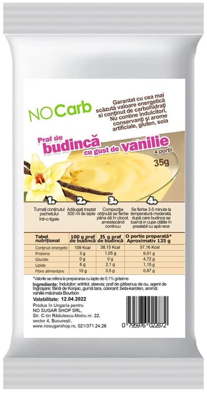 NoCarb Low-Carb Pudding with Vanilla and Konjac
