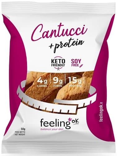 FeelingOK Biscuiti Low-Carb cantucci cu cacao