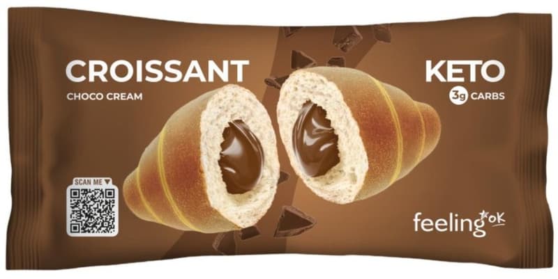 FeelingOK Low-Carb Protein Croissant with double chocolate