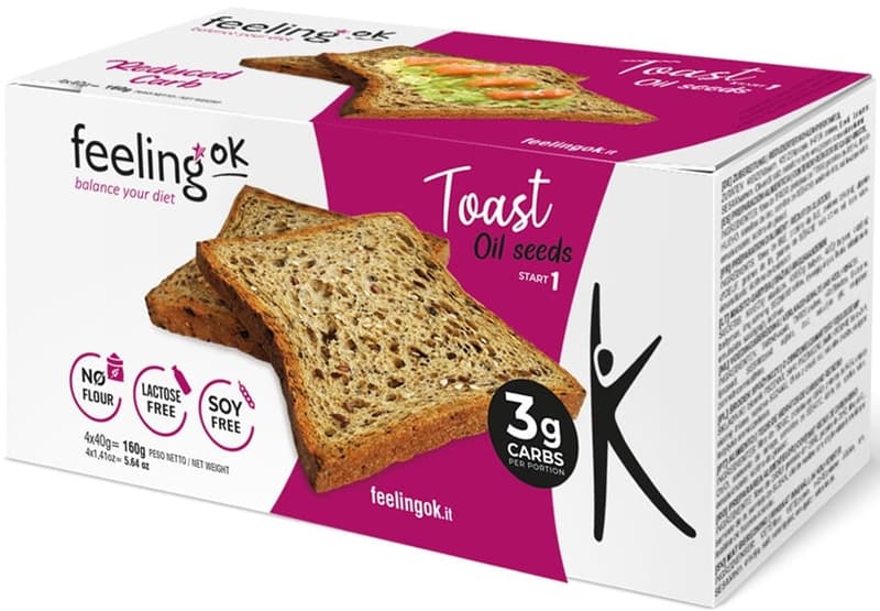 FeelingOK Low-Carb Protein Toast with Seeds