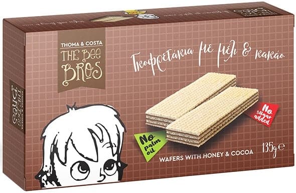 The Bee Bros Napolitane cu cacao si miere fara zahar, cu indulcitori