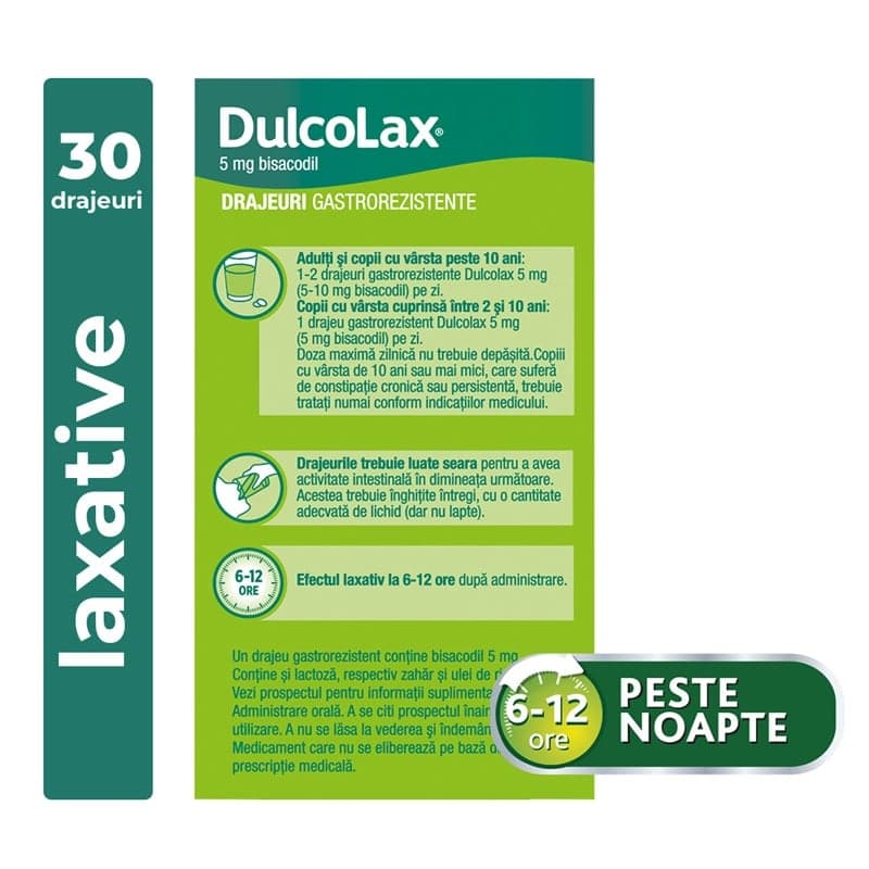 DULCOLAX 5MG 30 DRAJEURI