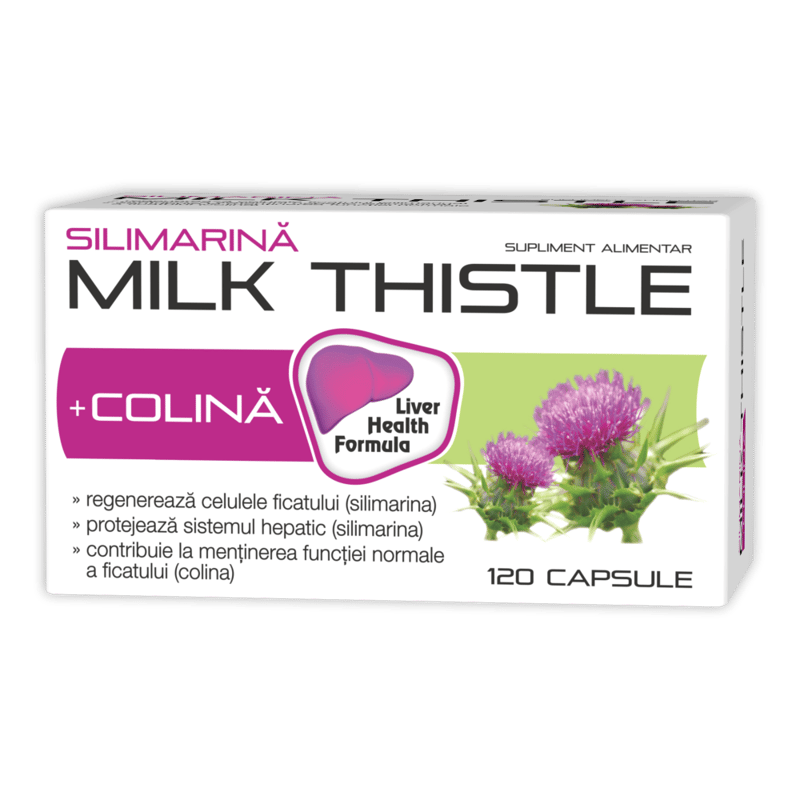 PACHET ZDROVIT SILIMARINA MILK THISTLE + COLINA 90 CAPSULE + 30 CAPSULE