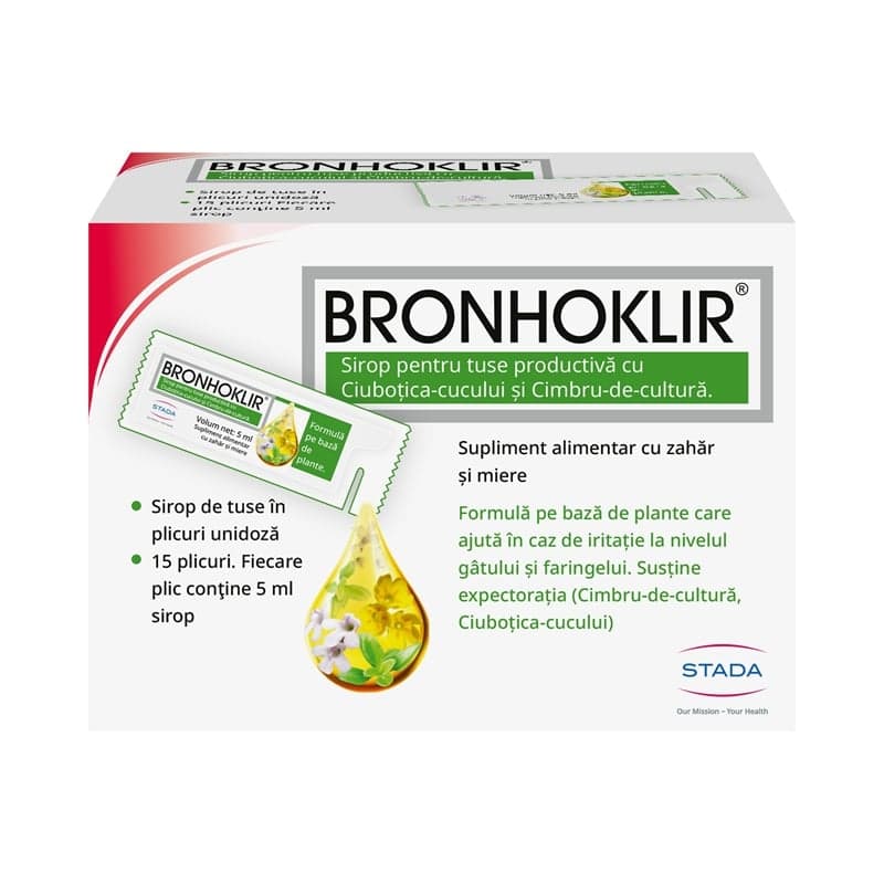 BRONHOKLIR TUSE PRODUCTIVA SIROP 15PLICURI X 5ML