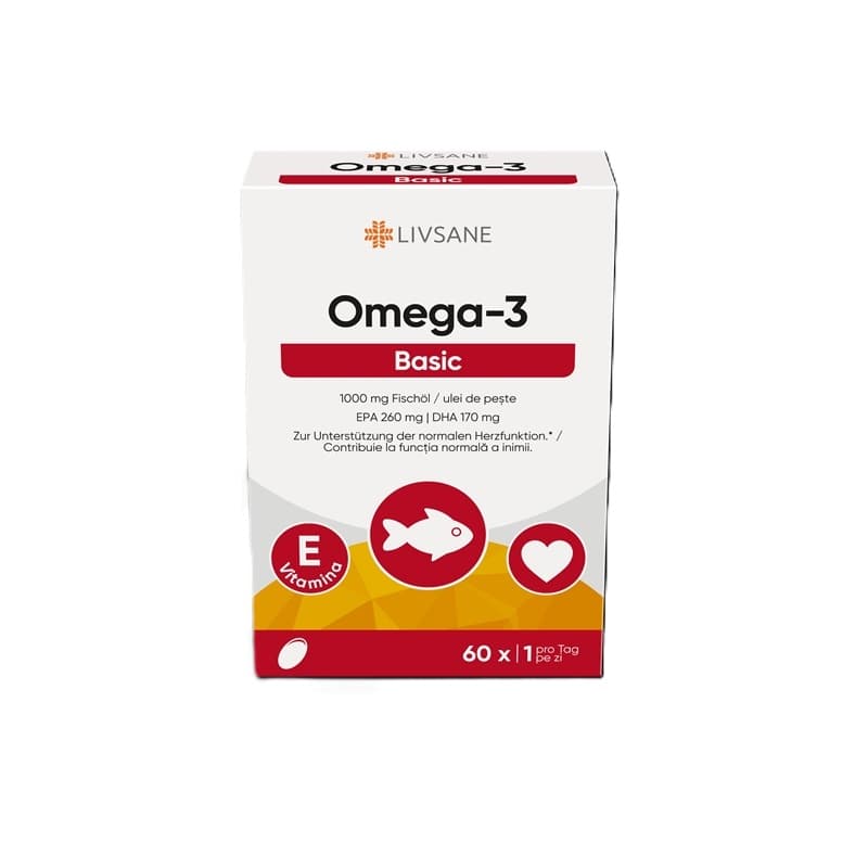 LIVSANE OMEGA 3+ VITAMINA E 60 CAPSULE