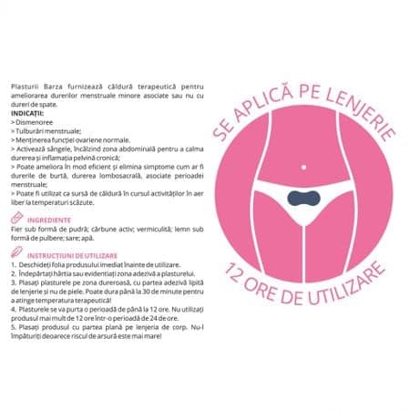 BARZA PLASTURI IMPOTRIVA DURERILOR MENSTRUALE