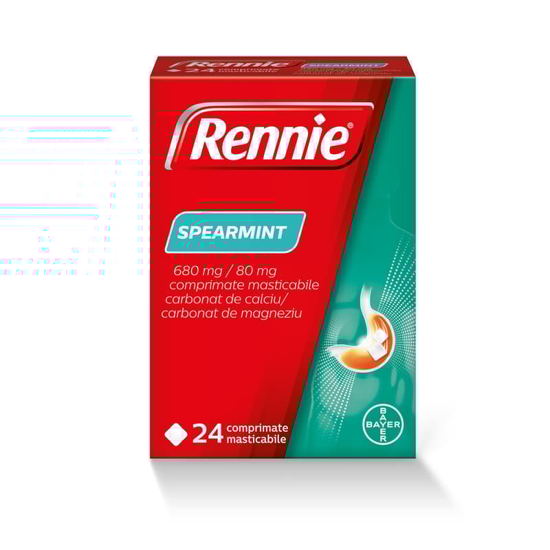RENNIE SPEARMINT 24 COMPRIMATE MASTICABILE