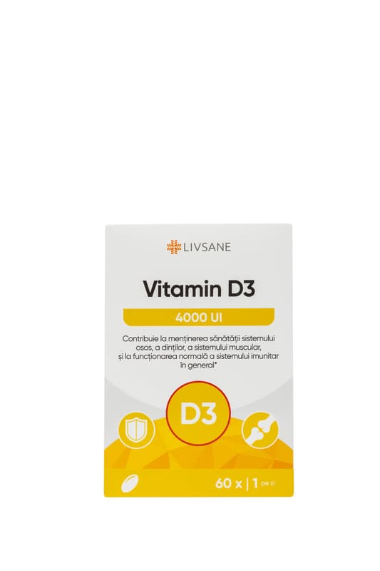 LIVSANE VITAMINA D3 4000 UI X 60 CAPSULE