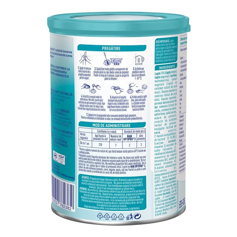 NESTLE OPTIPRO LAPTE PRAF NAN 3 400G