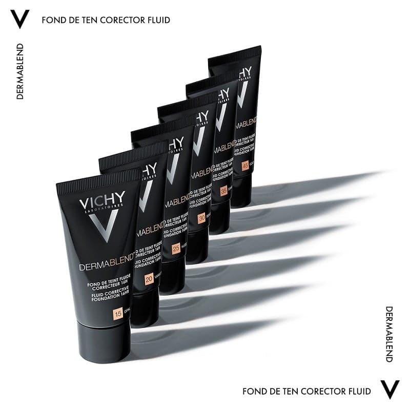 VICHY DERMABLEND FOND DE TEN CORECTOR FLUID REZISTENTA 16H NUANTA 25 NUDE