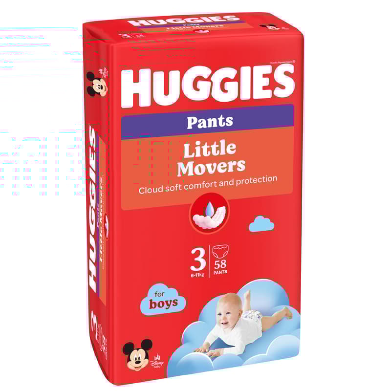 Huggies Pants Mega Diapers Size 3 for Boys (6-11 kg)